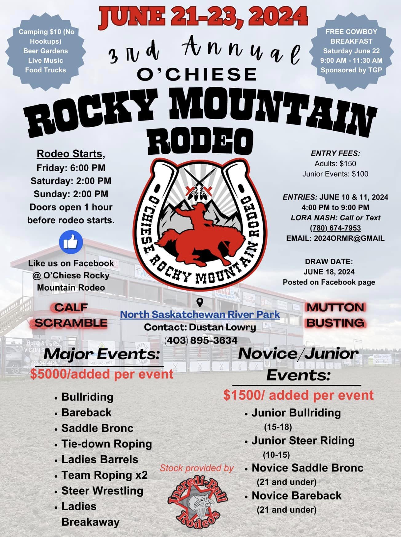 O'Chiese Rocky Mountain House Rodeo & Indian Relay Races