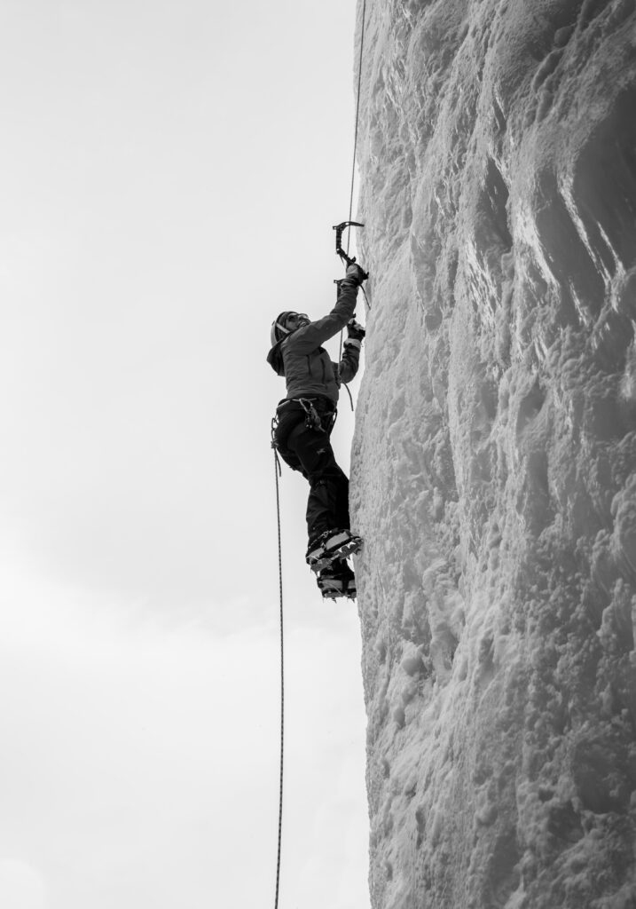 Ice climbing Nordegg Abraham Lake